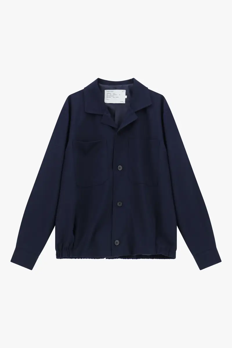 Giacca camicia con bottoni Navy