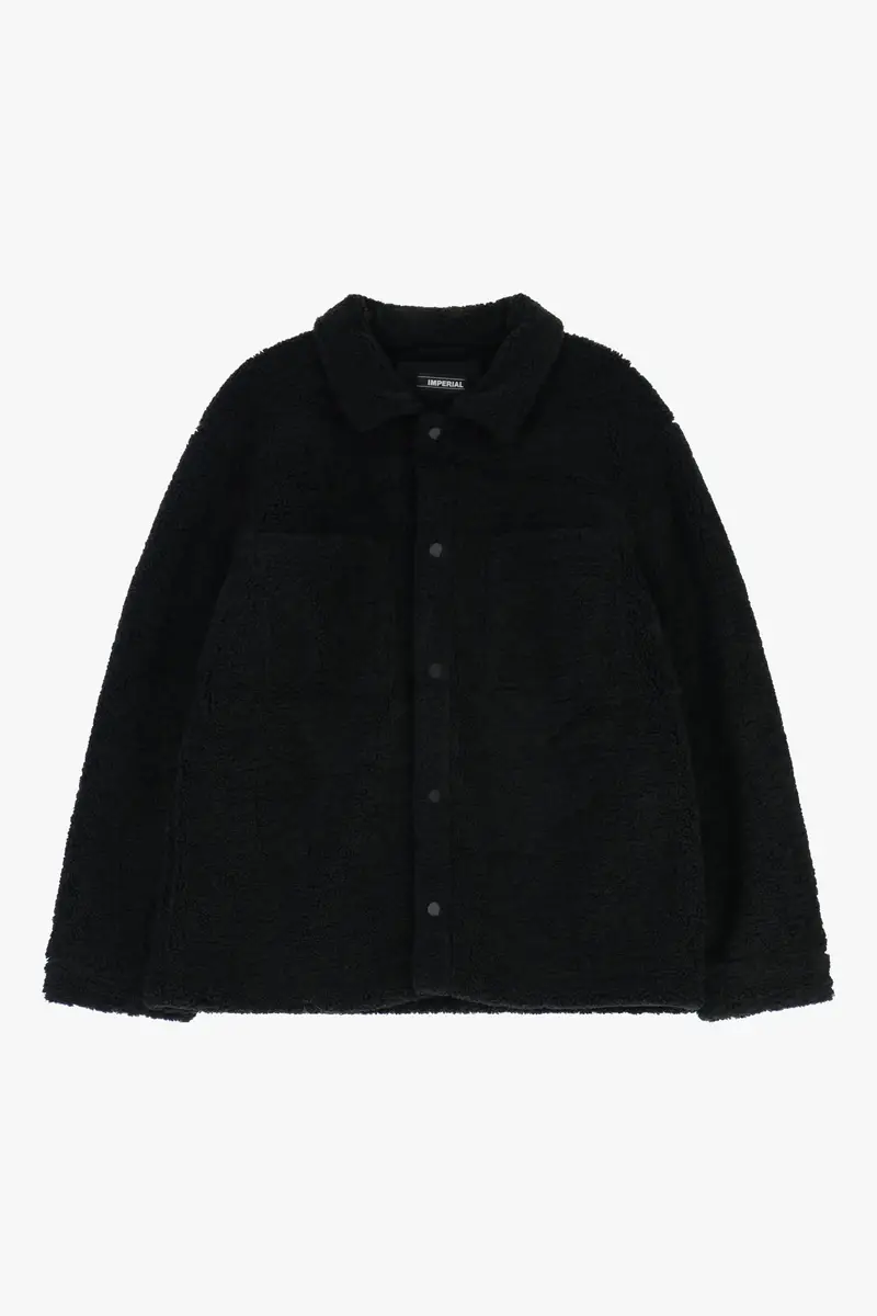 Giacca camicia con bottoni Nero