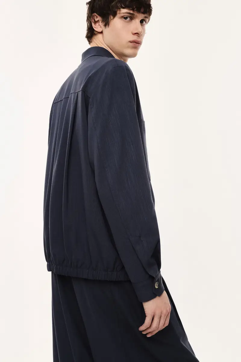 Giacca camicia regular-fit con tasche applicate Navy miniatura 3