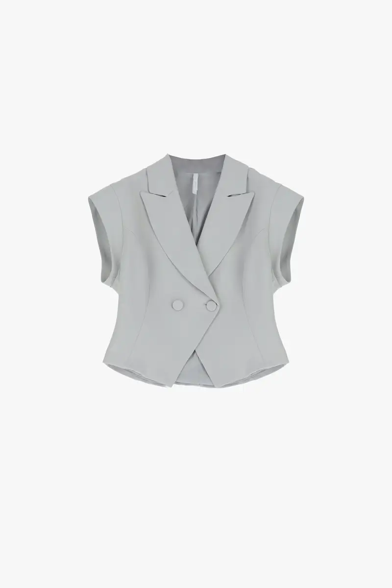 Gilet donna doppio petto con rever Perla