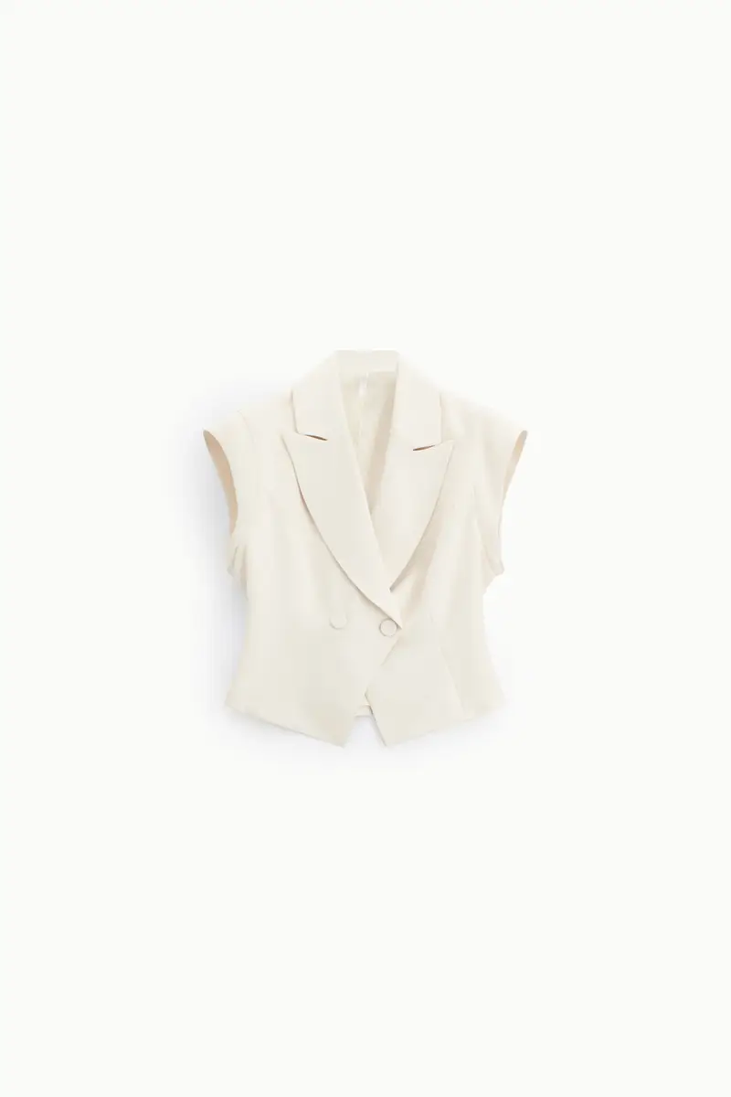 Gilet donna doppio petto con rever Zinco