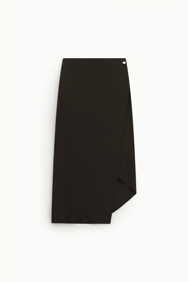 Gonna lunga portafoglio con dettaglio asimmetrico Moro