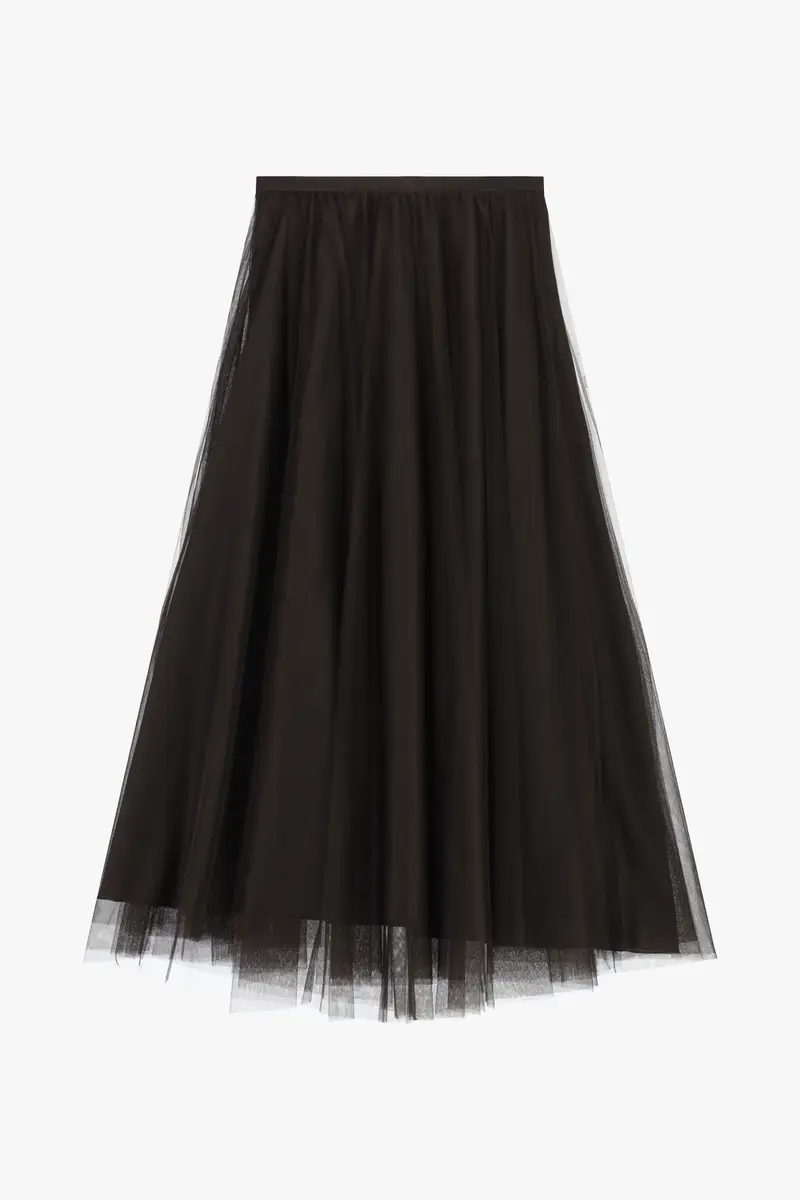 Gonna lunga tulle vaporoso vita alta Moro