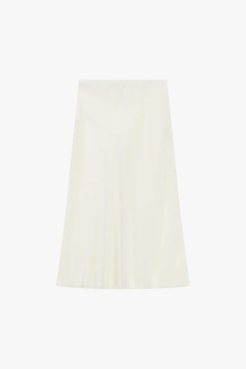 Gonna midi svasata tinta unita con vita media Zinco