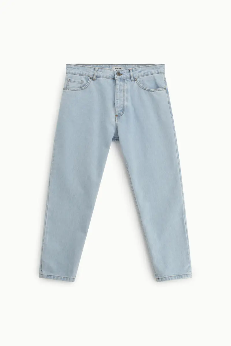 Jeans baggy-fit chiusura con bottone e tasche Denim