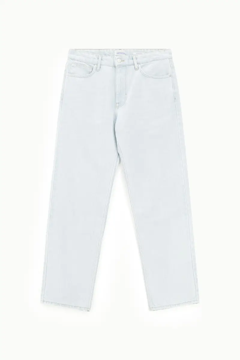 Jeans baggy-fit cinque tasche vita media Blu denim