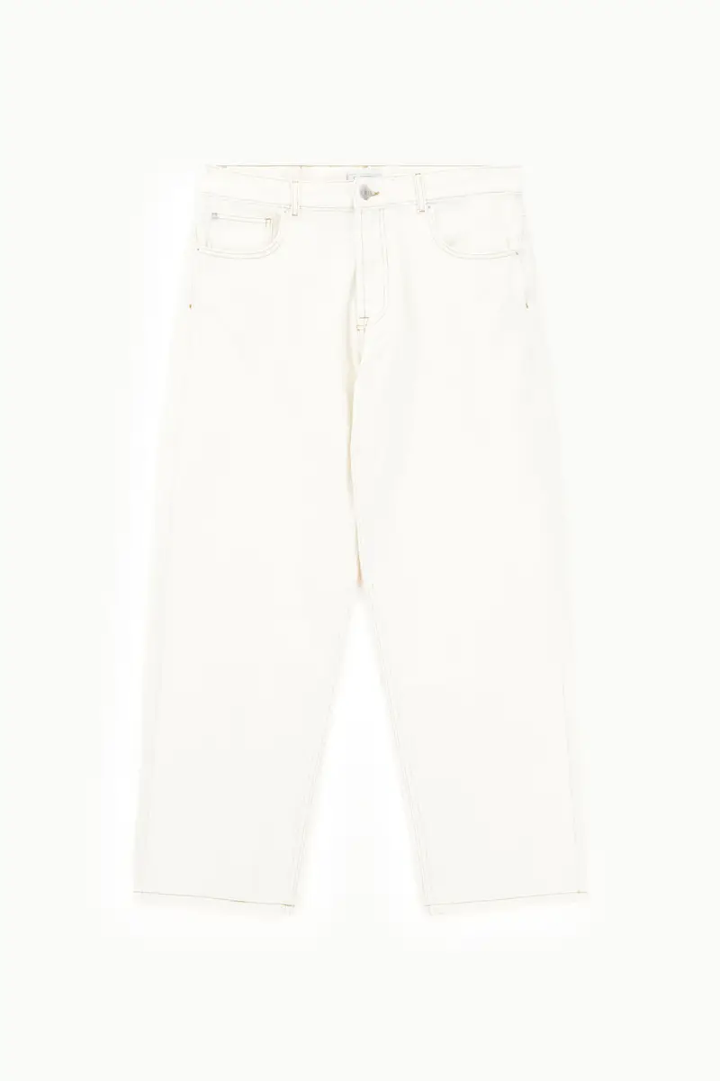 Jeans baggy-fit cinque tasche vita media Denim