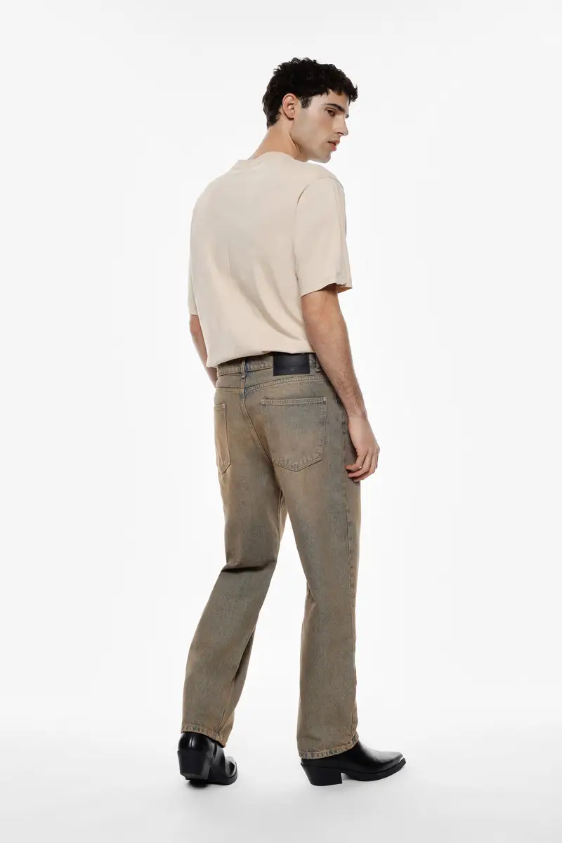 Jeans baggy-fit color uniforme Denim miniatura 3