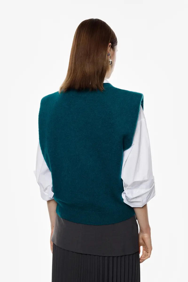 Maglia smanicata girocollo struttura squadrata Ottanio miniatura 3