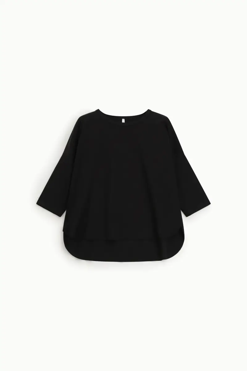 Maglione ampio con maniche tre quarti Nero