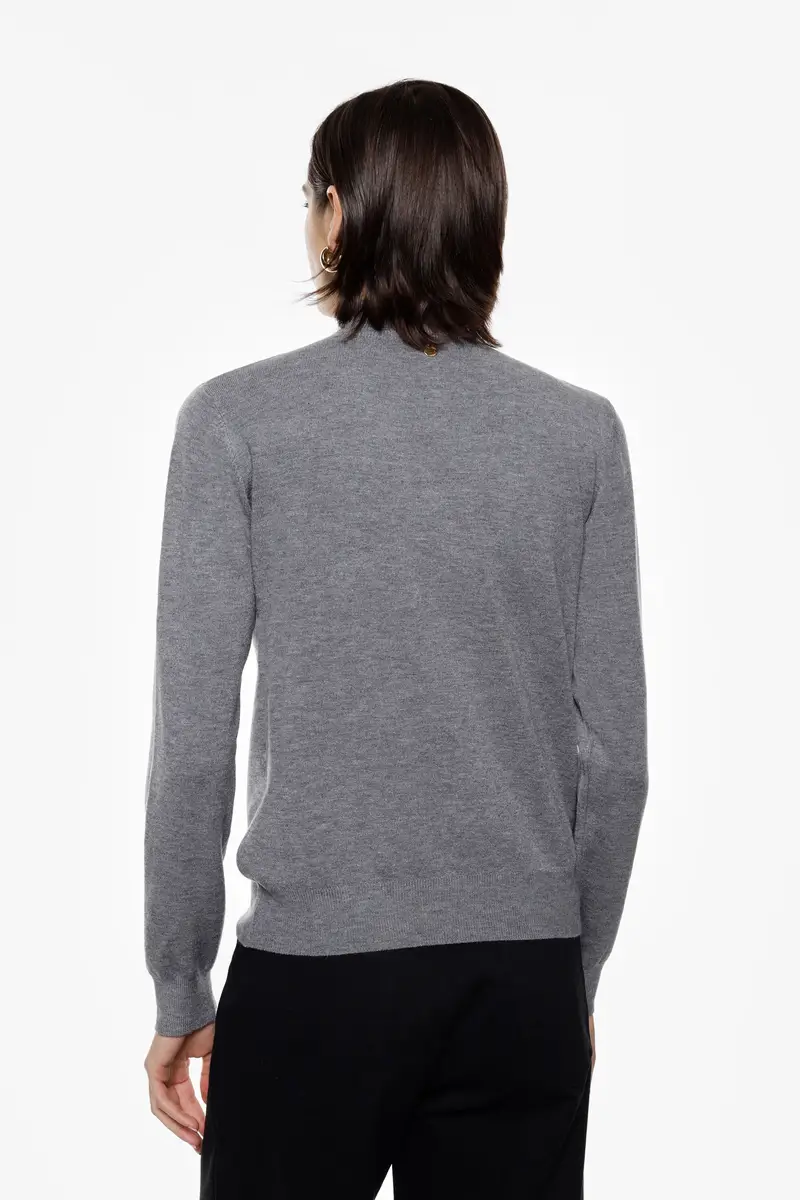 Maglione dolcevita a maniche lunghe regolare Blu royal miniatura 3