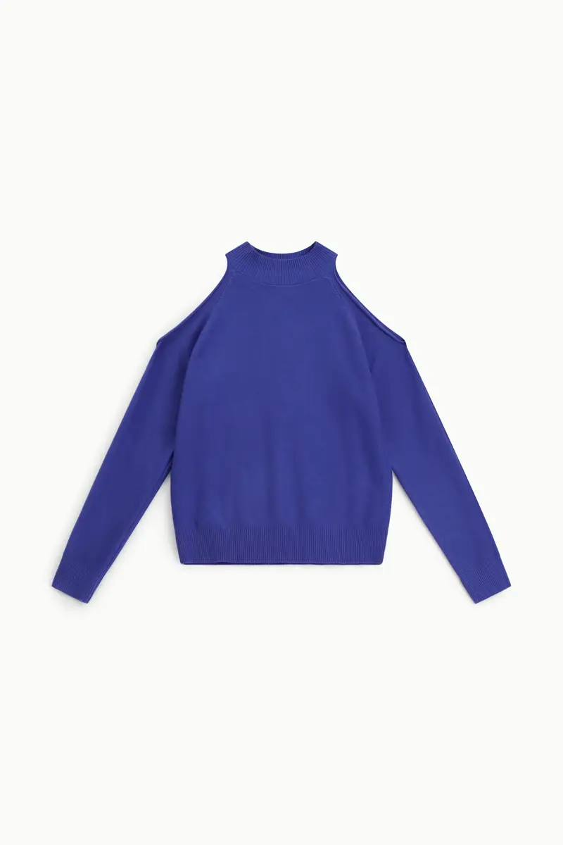 Maglione dolcevita a maniche lunghe regolare Blu royal