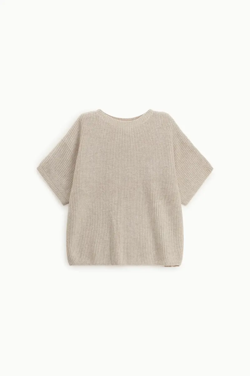 Maglione girocollo ampio a maniche corte Casha