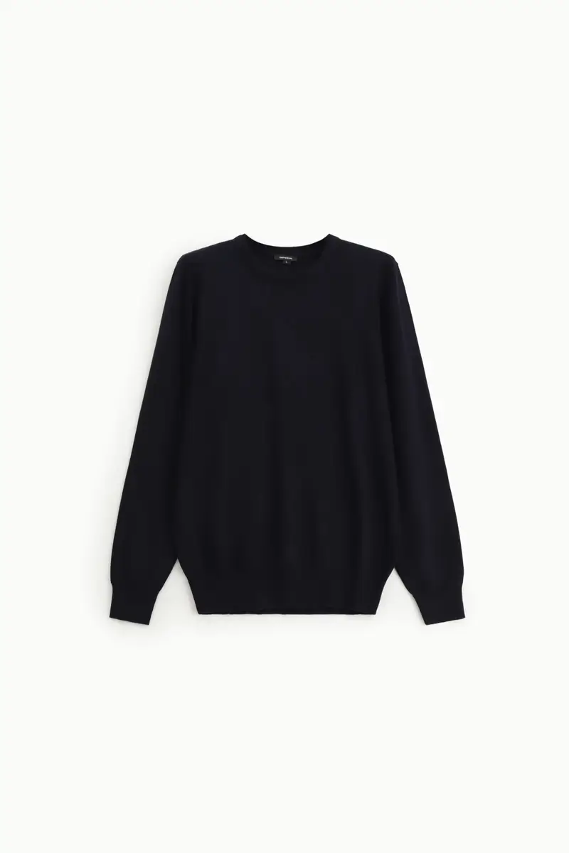 Maglione girocollo classico a maniche lunghe Blu