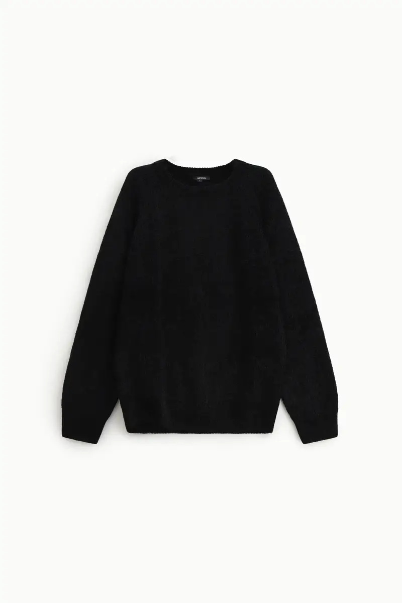 Maglione girocollo classico a maniche lunghe Nero