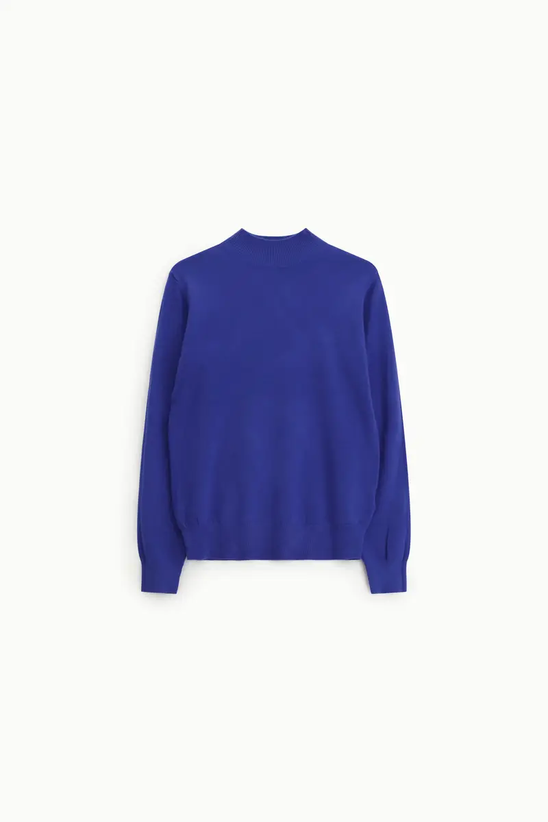 Maglione girocollo con maniche lunghe Blu royal