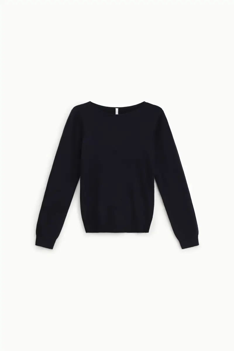 Maglione girocollo manica lunga vestibilità regolare Nero