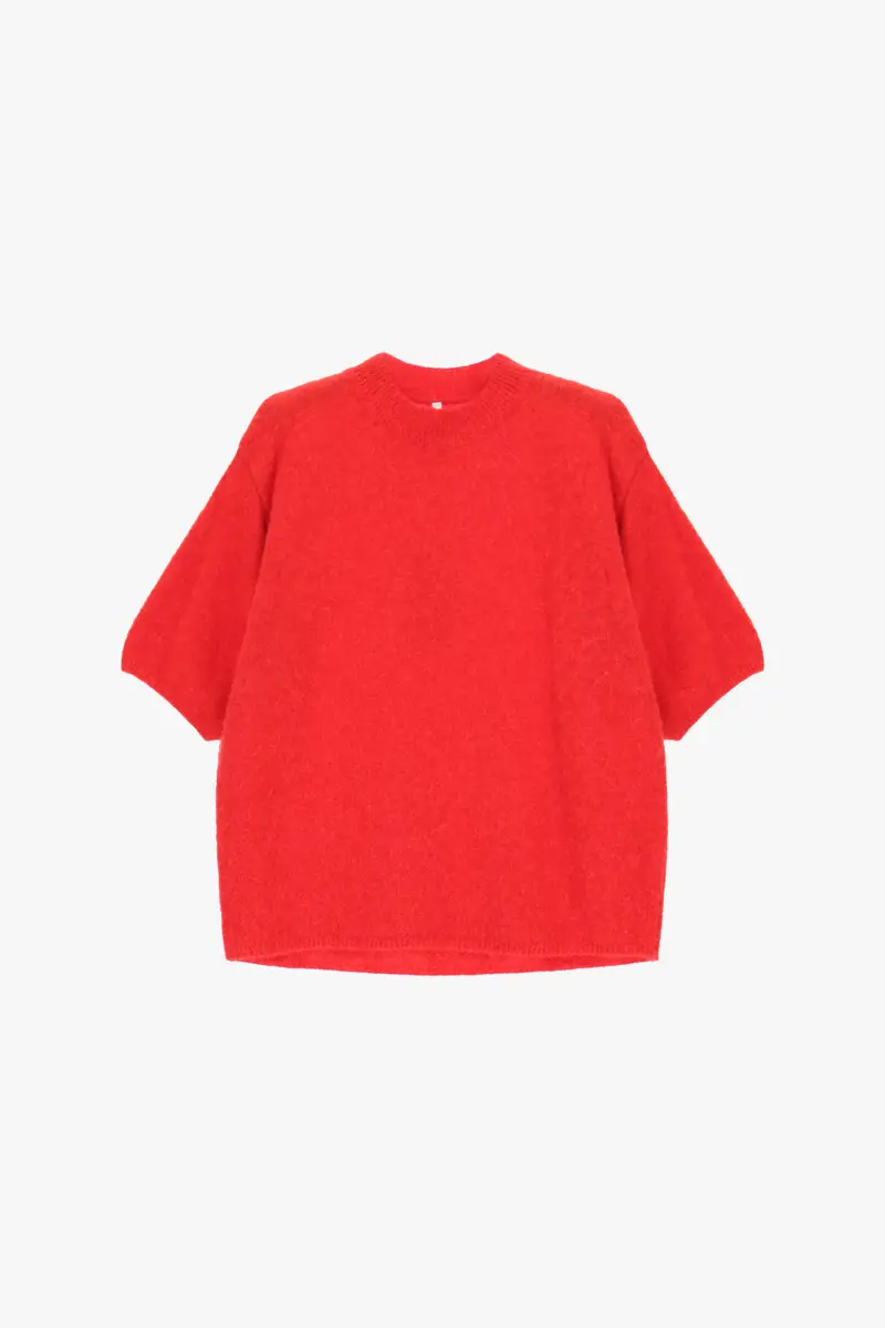 Maglione pullover a maniche al gomito Rosso