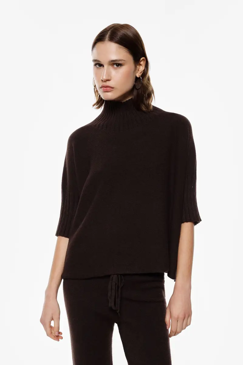 Maglione turtleneck maniche a mezzo braccio Moro miniatura 2