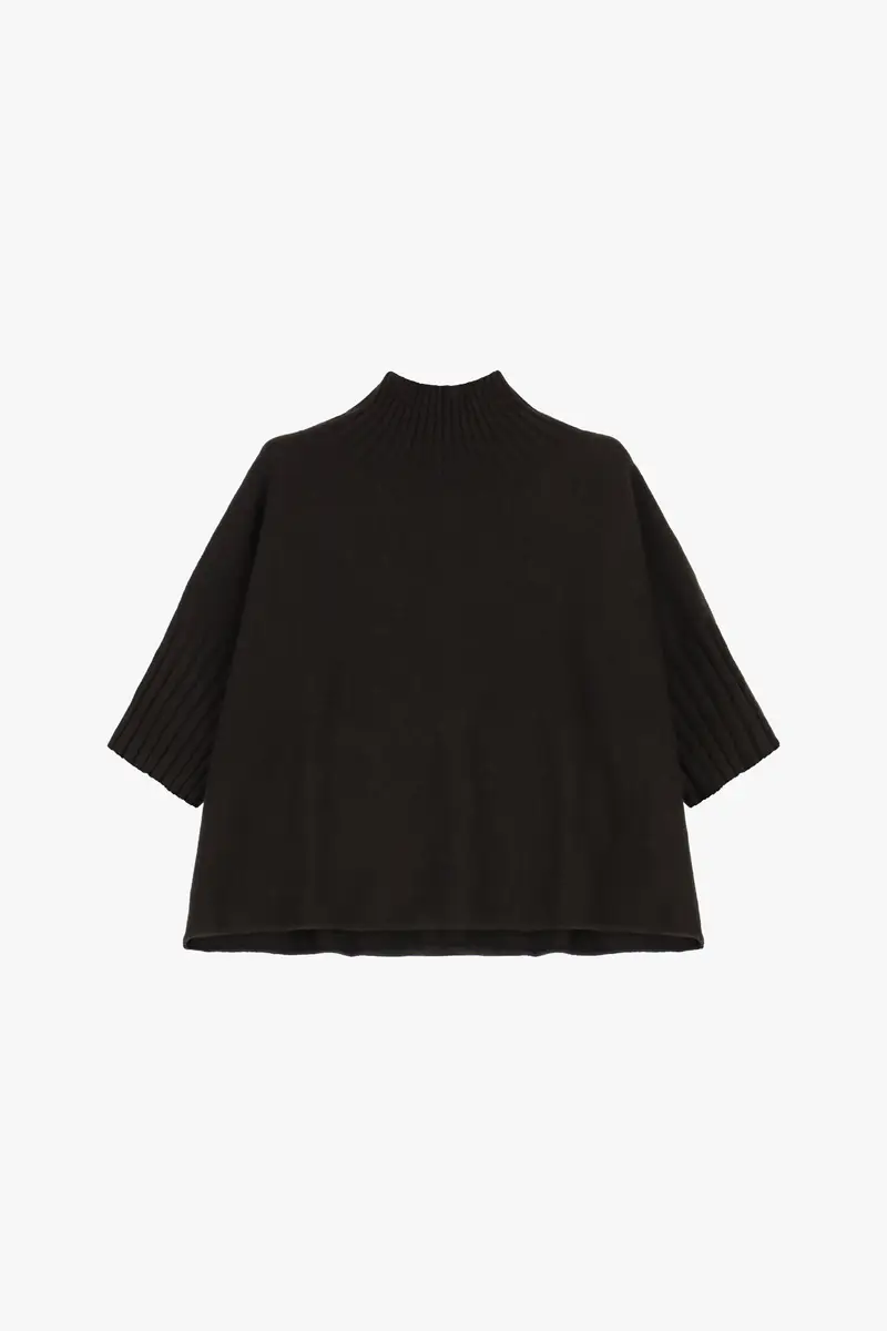 Maglione turtleneck maniche a mezzo braccio Moro