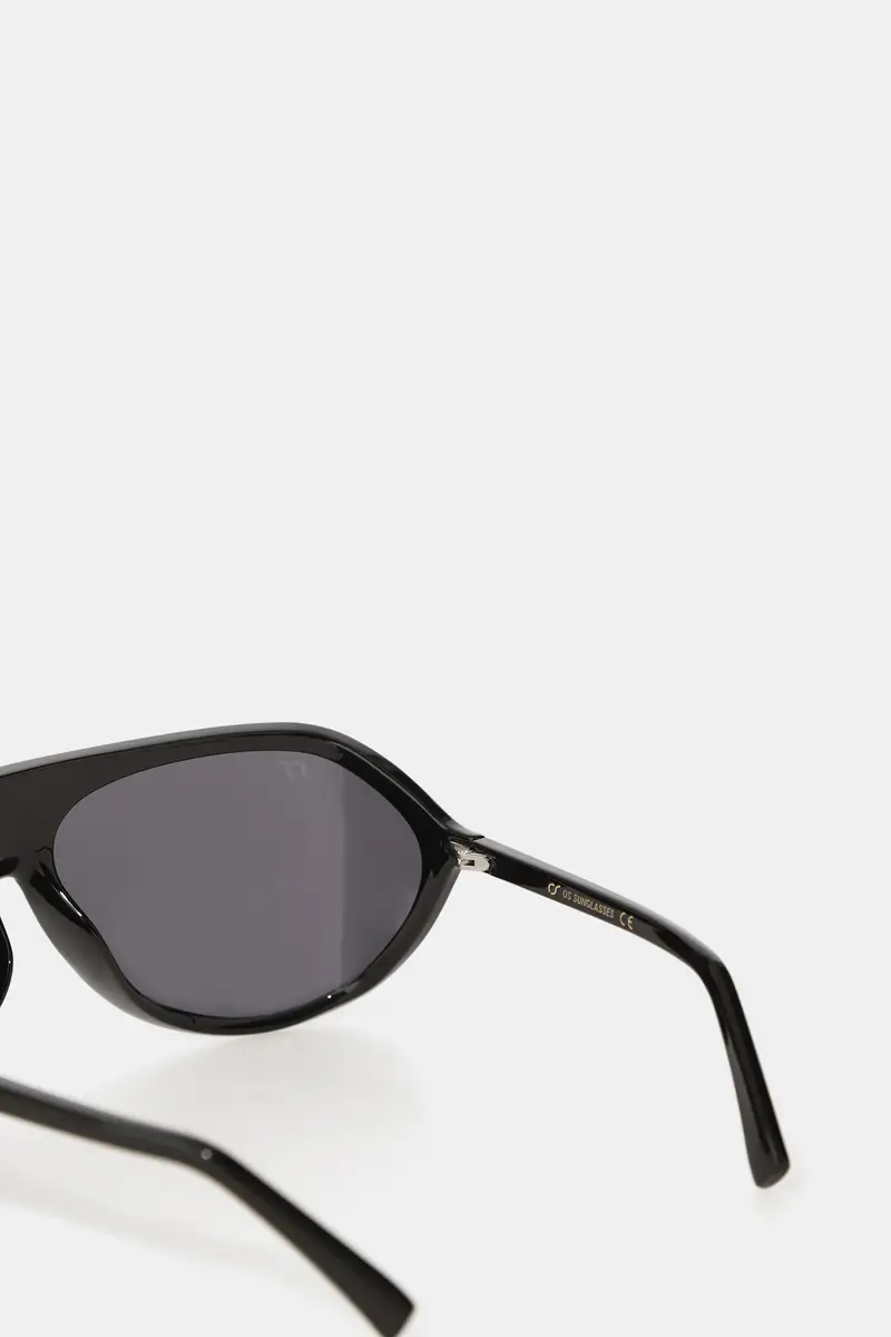 Occhiali da sole mascherina montatura sagomata Nero miniatura 2