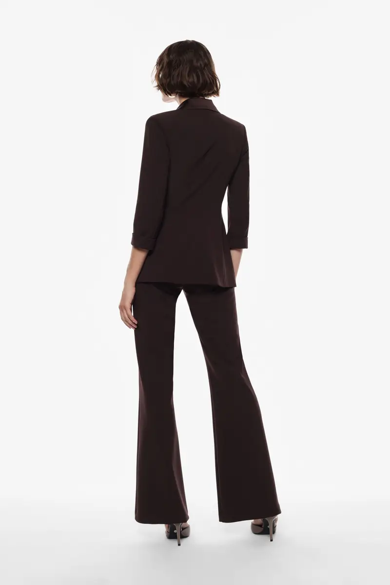 Pantaloni a zampa vita media Moro miniatura 3