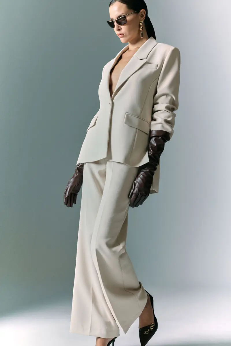 Pantaloni ampi a vita alta Burro miniatura 2