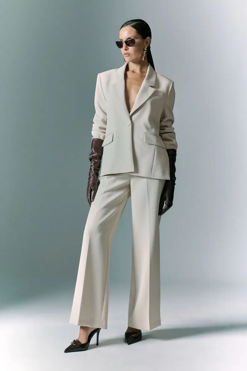 Pantaloni ampi a vita alta Burro miniatura 3