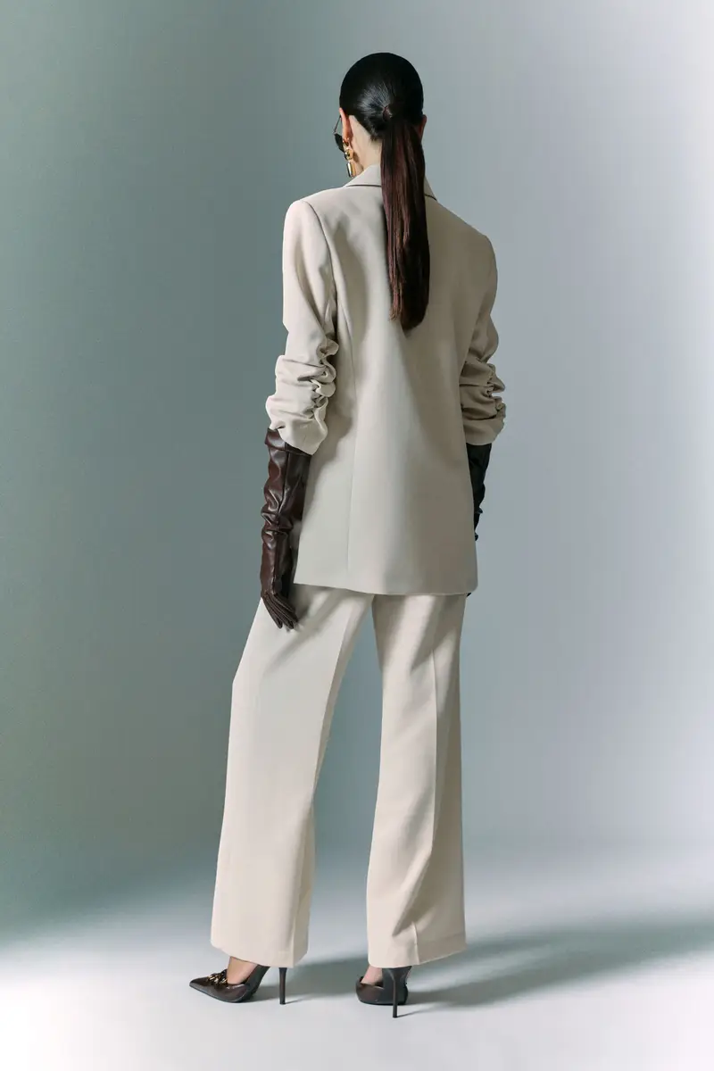 Pantaloni ampi a vita alta Burro miniatura 4