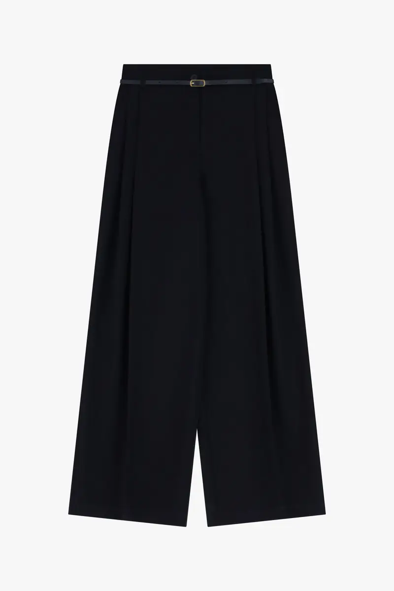 Pantaloni ampi a vita alta Midnight blue