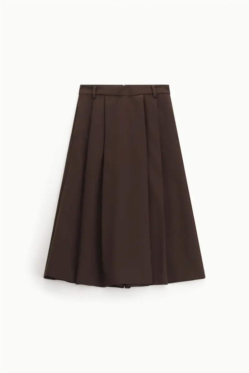 Pantaloni ampi a vita alta Moro