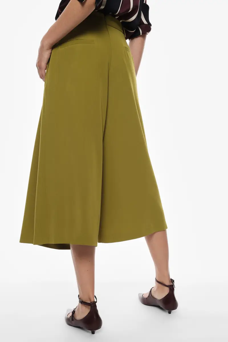 Pantaloni ampi a vita alta Olio miniatura 4