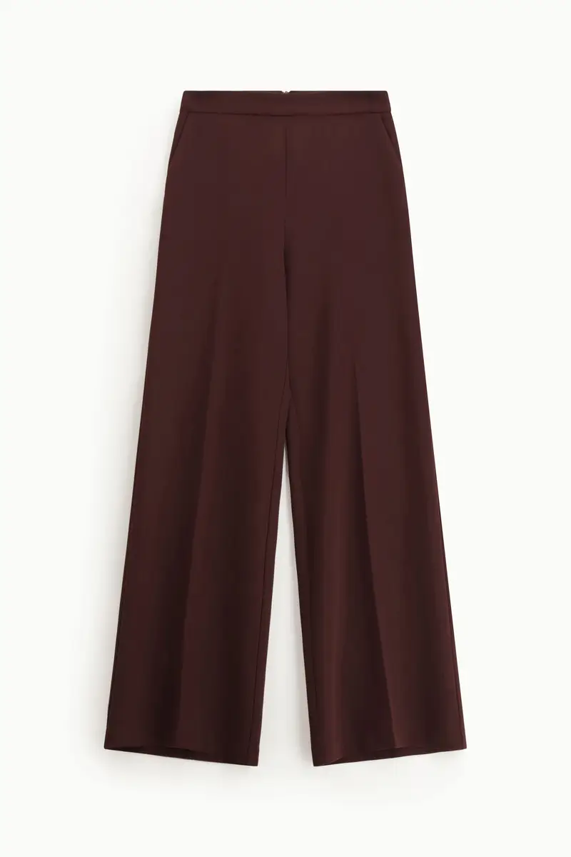 Pantaloni ampi a vita alta Vino