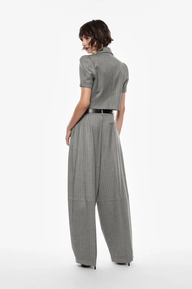 Pantaloni Balloon con cintura Grigio miniatura 3