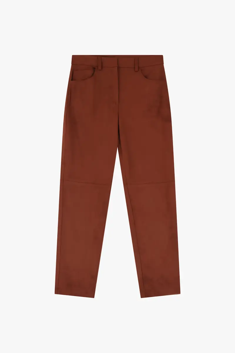 Pantaloni chino fit effetto suede Nebbiolo