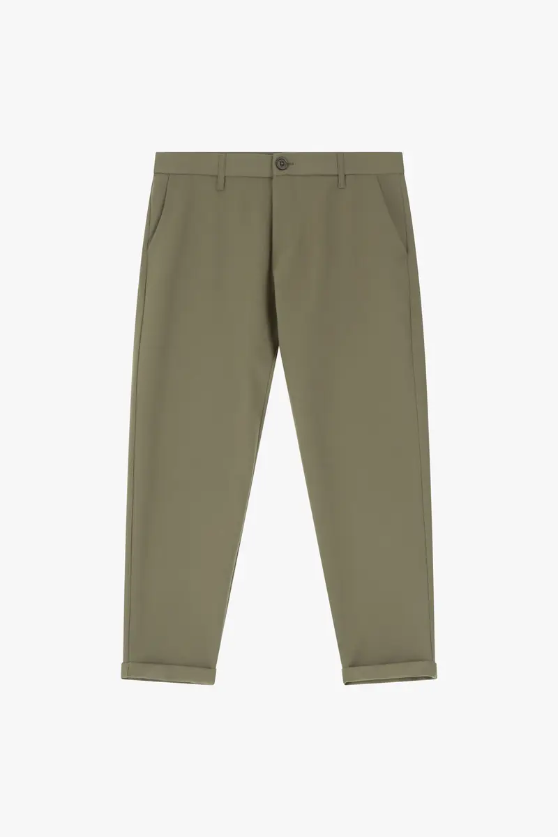Pantaloni chino fit tinta unita Army