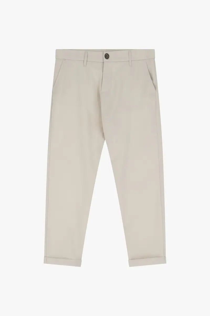 Pantaloni chino fit tinta unita Beige