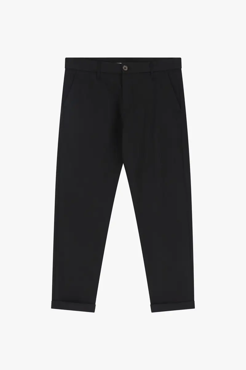 Pantaloni chino fit tinta unita Nero