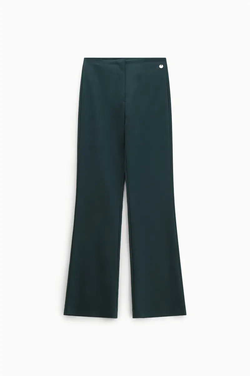 Pantaloni flare a vita alta silhouette slanciata Forest green