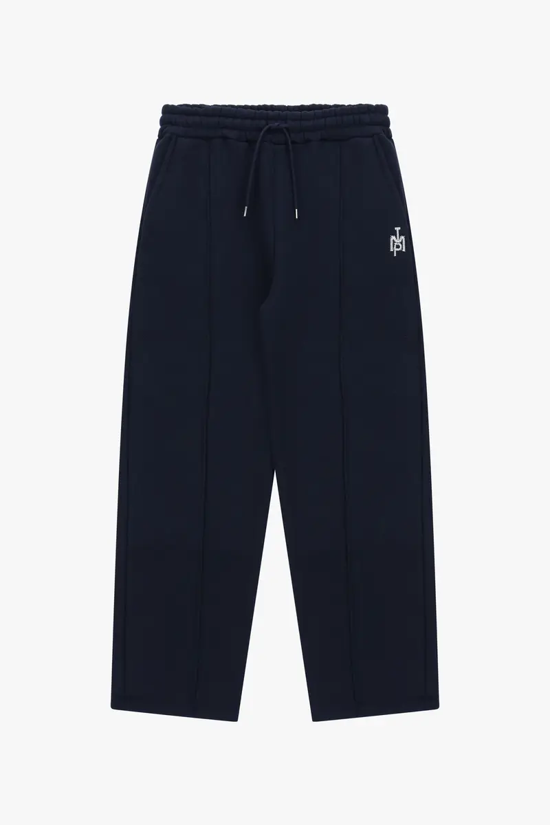 Pantaloni jogging con coulisse e logo laterale Blu