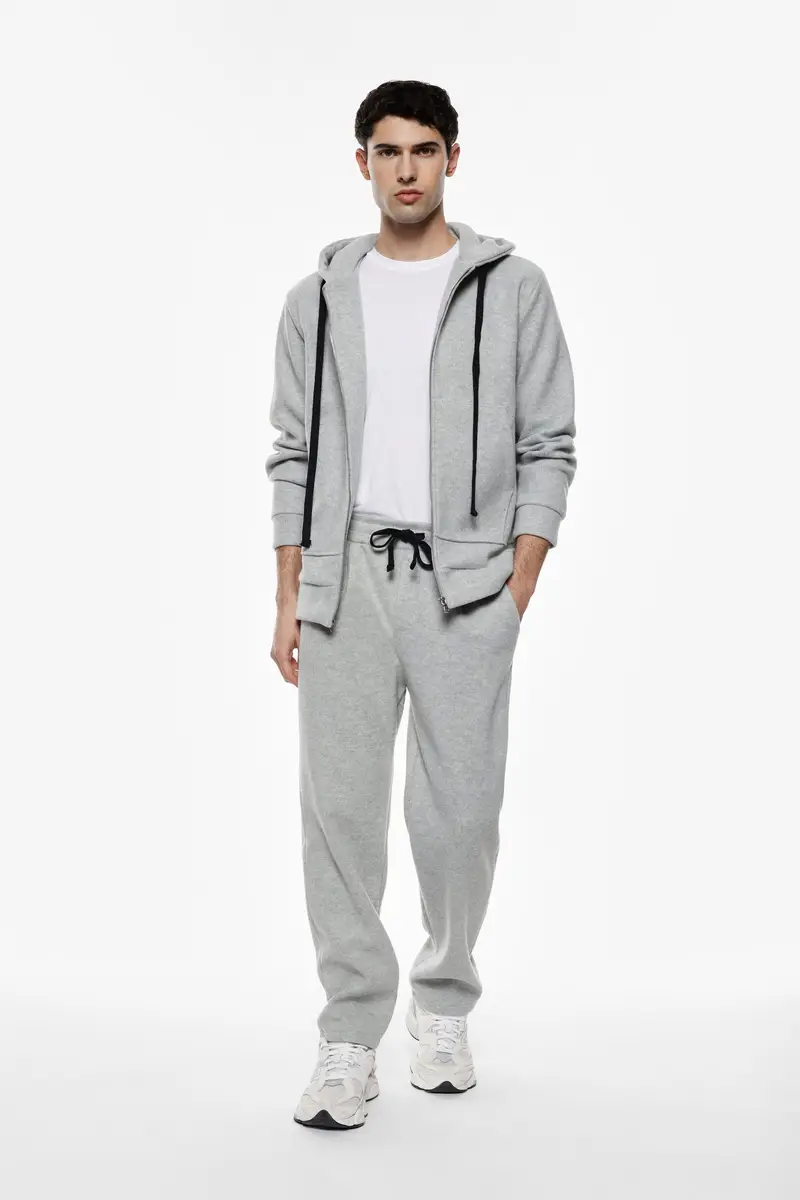 Pantaloni jogging con laccio e tasche Grigio
