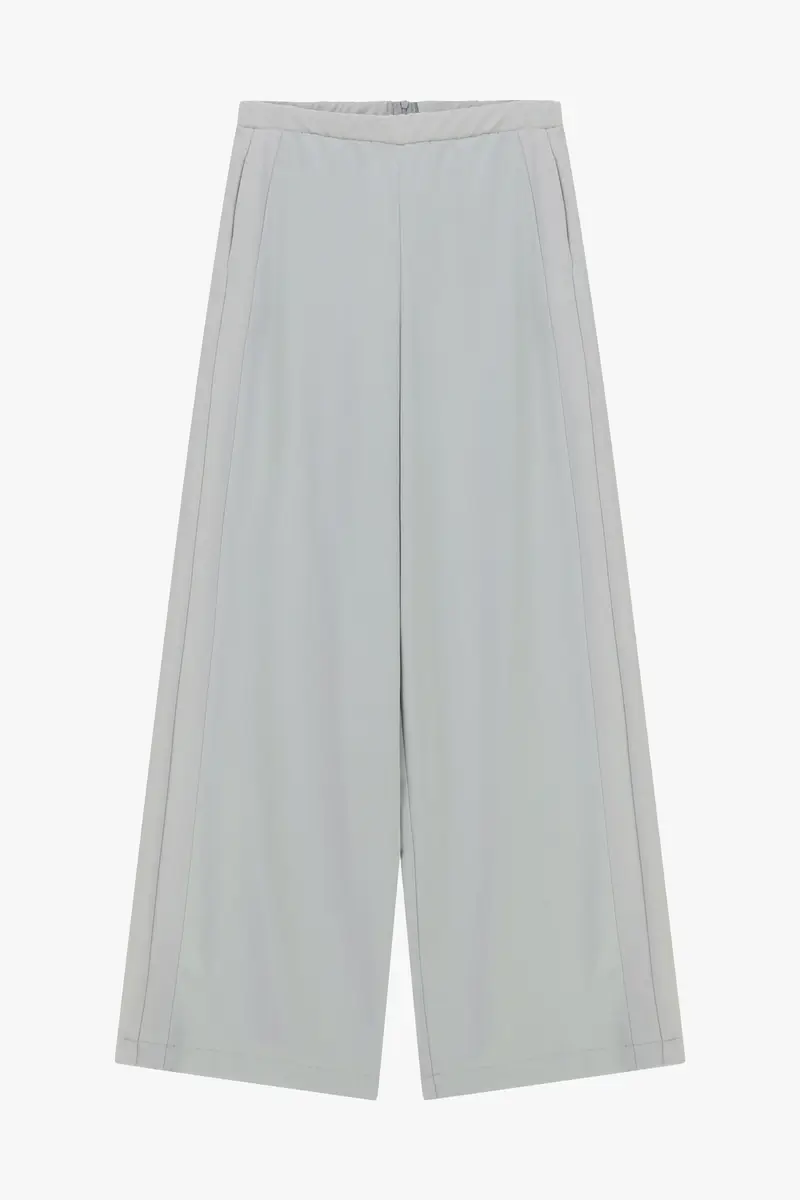 Pantaloni palazzo a vita alta con linea ampia Perla