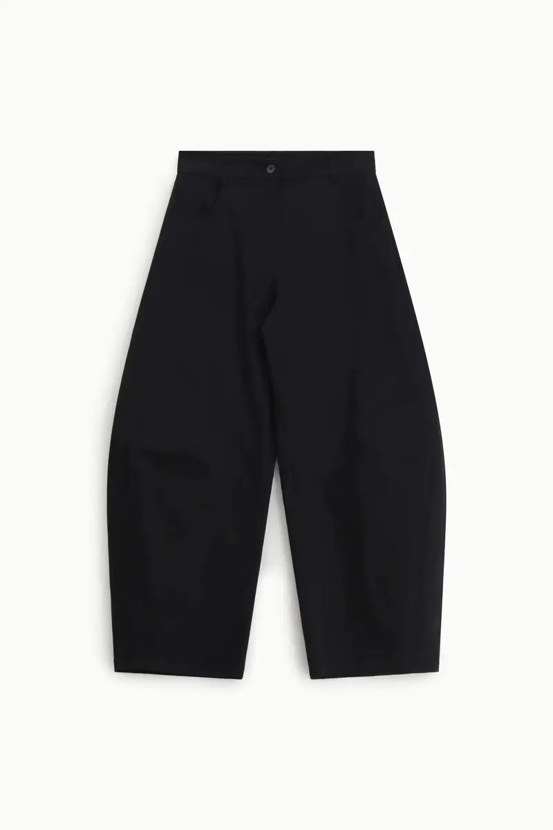 Pantaloni palazzo fit ampio vita alta Nero