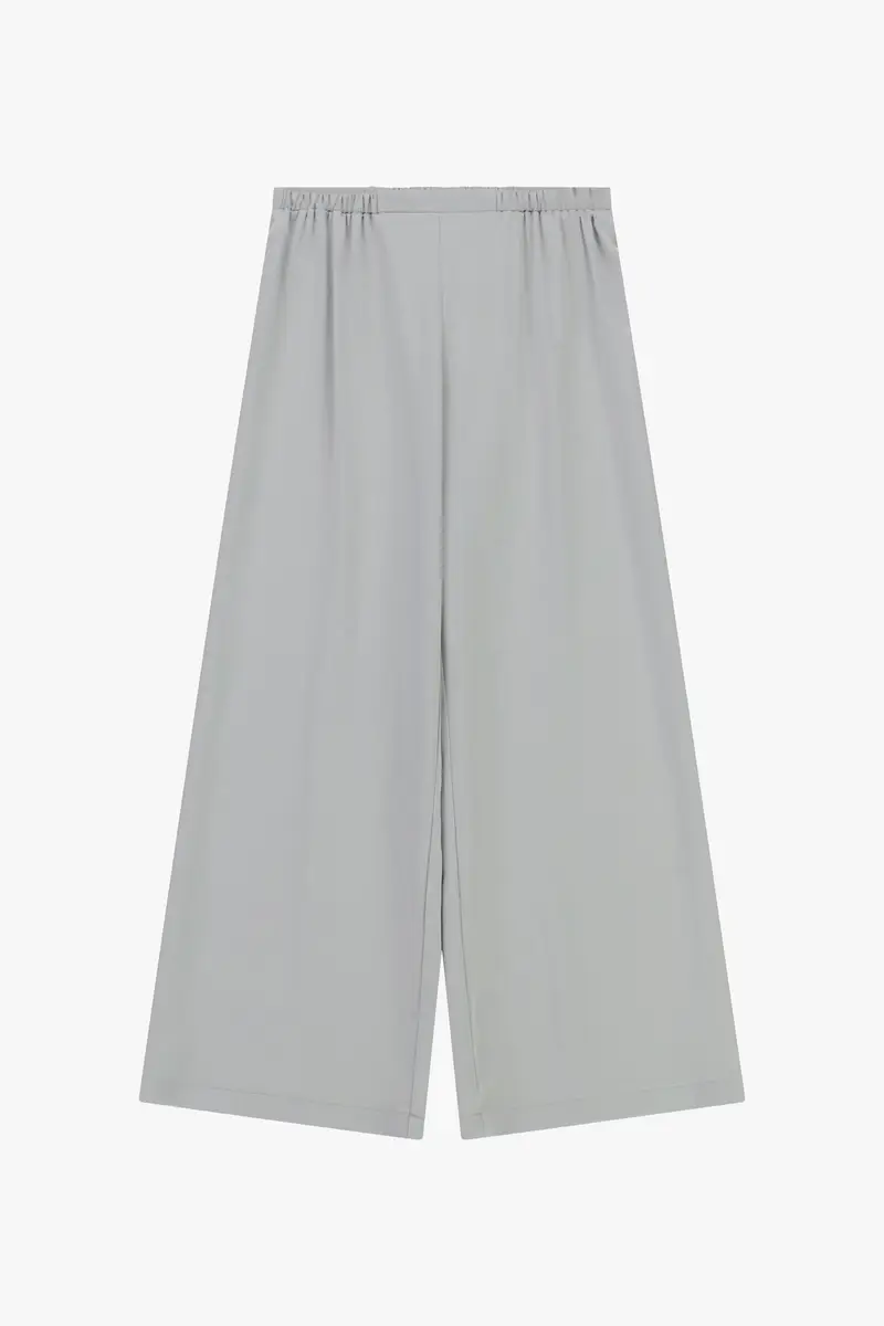 Pantaloni palazzo vestibilità ampia vita media Perla