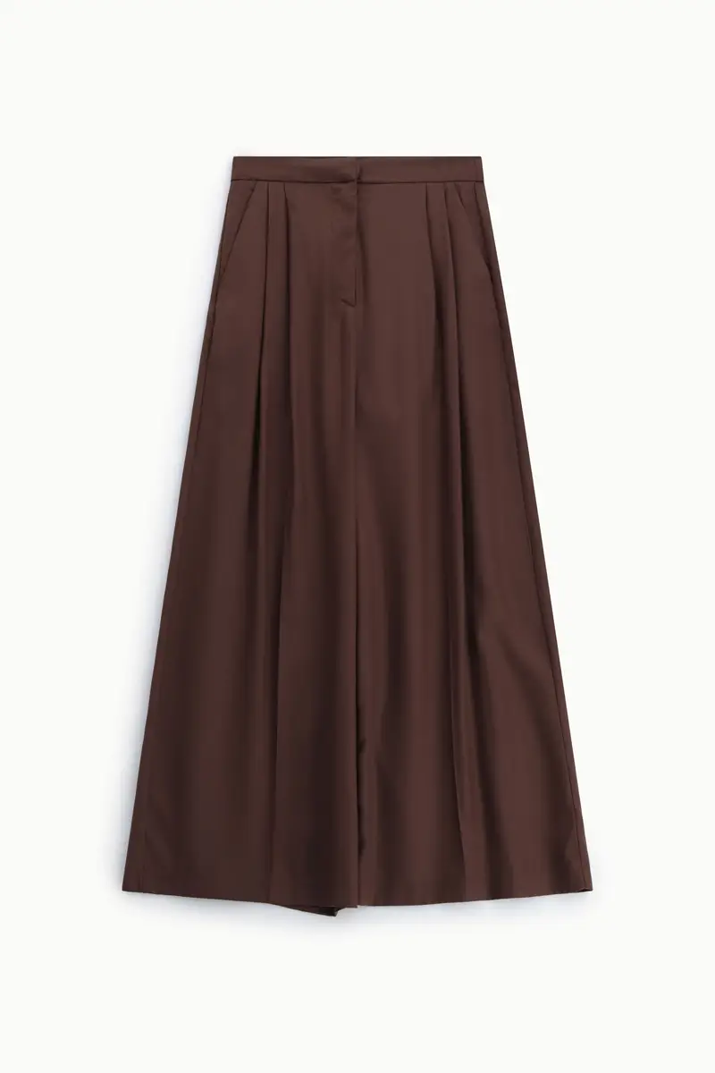 Pantaloni palazzo vita alta con pince Moro
