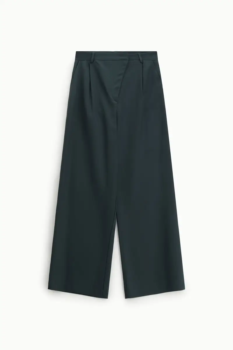 Pantaloni palazzo vita alta con pinces Verdone