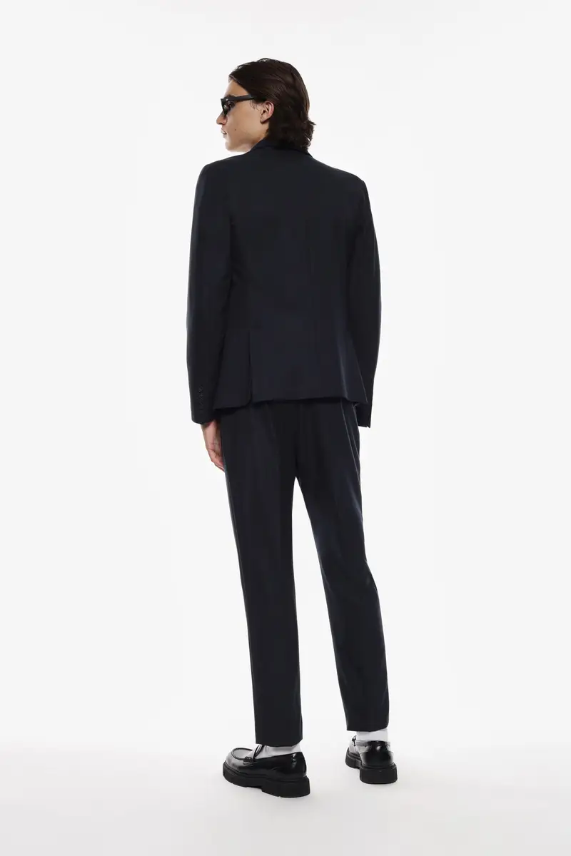 Pantaloni regular-fit a colore unito Blu miniatura 3