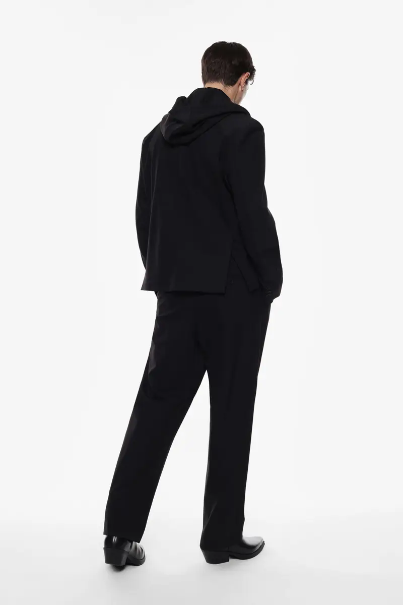 Pantaloni regular-fit a tinta unita Nero miniatura 3