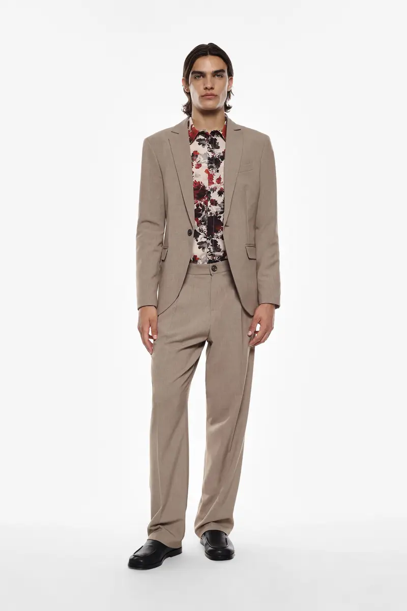 Pantaloni regular-fit a vita media Camel miniatura 2