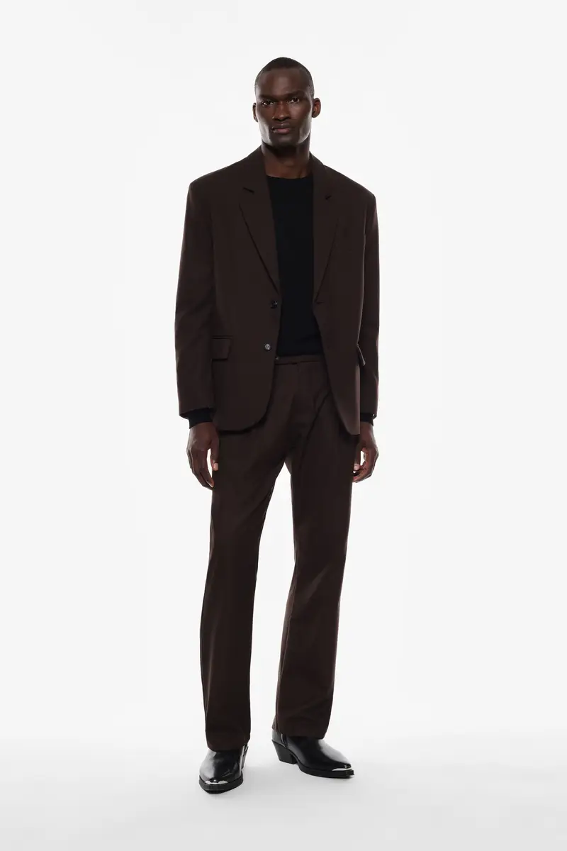 Pantaloni regular-fit colore unito Moro miniatura 2